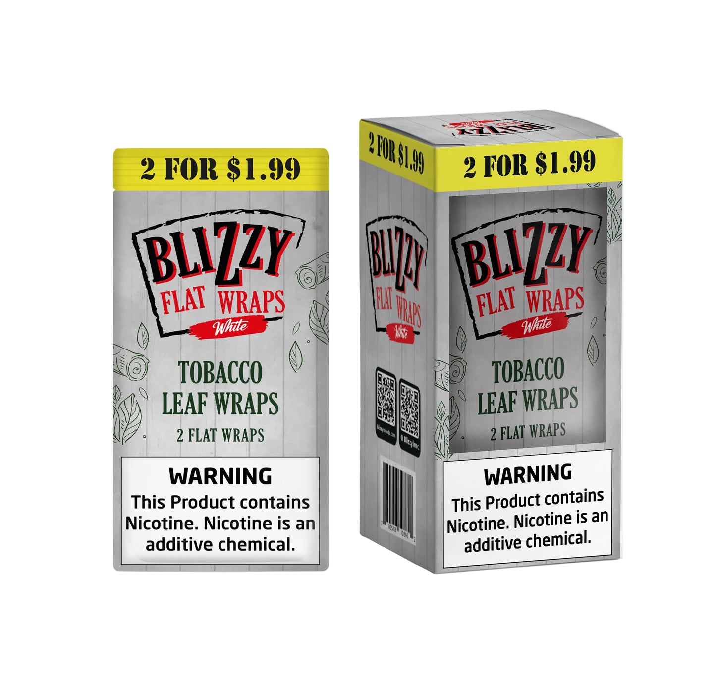 blizzy flat wraps white