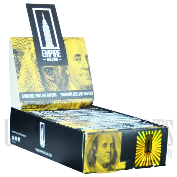 Empire Rolling Papers. 24 Booklet Packs + 10 King Size Leaves Per Book + $100 Bill + Tips