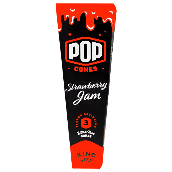 Pop Cones | King Size | 24 Packs - 3 Cones Per Pack | 4 Flavor Choices