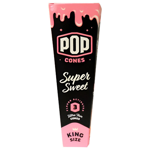 Pop Cones | King Size | 24 Packs - 3 Cones Per Pack | 4 Flavor Choices