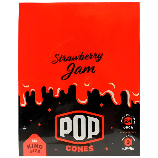 Pop Cones | King Size | 24 Packs - 3 Cones Per Pack | 4 Flavor Choices
