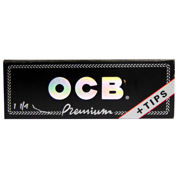 OCB Premium 1 1/4 Rolling Papers + Tips | 24 Packs | 24 Tips
