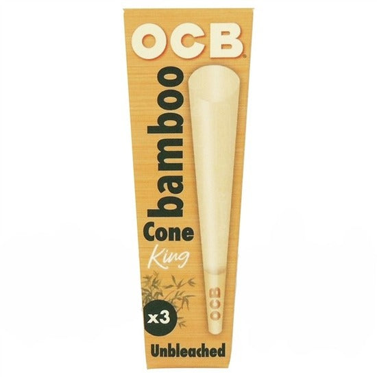 OCB Bamboo Unbleached Cone | King Size | 32 Packs X 3 Cones Per Pack