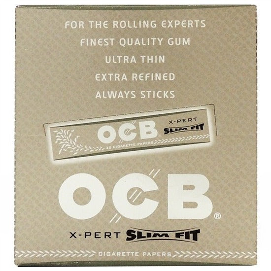 OCB X-Pert Slim Fit Rolling Paper | 40mm Size | 50 Booklet | 32 Papers per Booklet