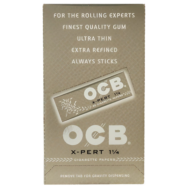 OCB X-Pert Slim Fit Rolling Paper | 1 1/4 Size | 24 Booklet | 50 Papers per Booklet