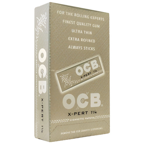 OCB X-Pert Slim Fit Rolling Paper | 1 1/4 Size | 24 Booklet | 50 Papers per Booklet