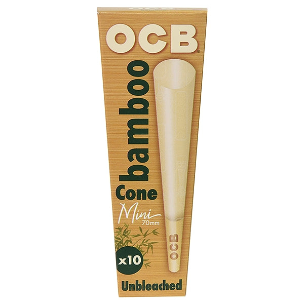 OCB Unbleached Bamboo Mini Cone | 70mm | 32 Packs X 10 Cones Per Packs