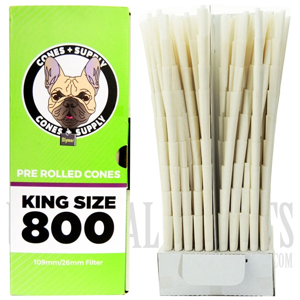 Cones + Supply | King Size 800 Pre Rolled Cones | 109mm/26mm Filter