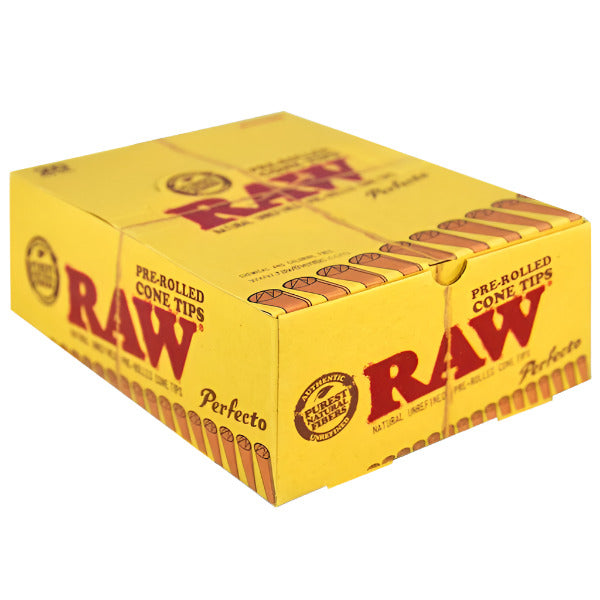 Raw Perfecto Pre-Rolled Cone Tips | 20 Per Box | 21 Filters
