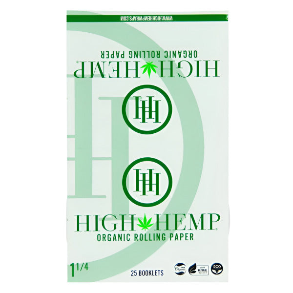 High Hemp Organic Rolling Paper 1 1/4. 25 Booklets