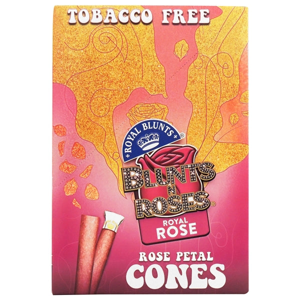 Royal Cones | Blunts N Roses | 1 Rose Petal Cones | 10 Packs | Glass Filter