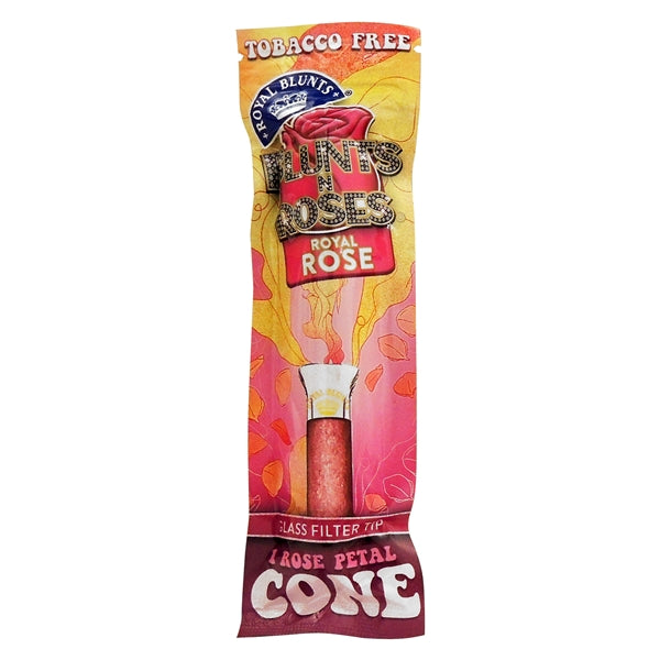 Royal Cones | Blunts N Roses | 1 Rose Petal Cones | 10 Packs | Glass Filter