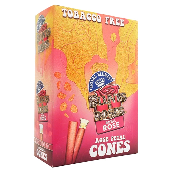 Royal Cones | Blunts N Roses | 1 Rose Petal Cones | 10 Packs | Glass Filter