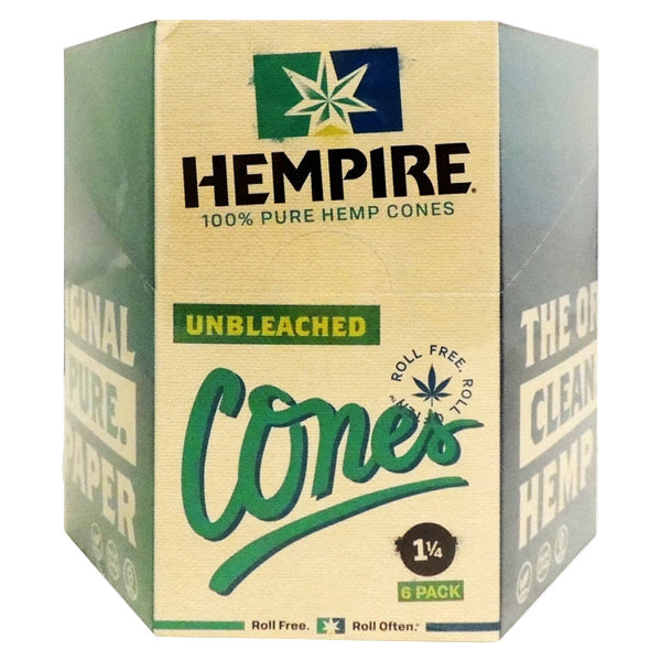 Hempire 1 1/4 | Unbleached Cones | 6 Packs - 24 Pack Display