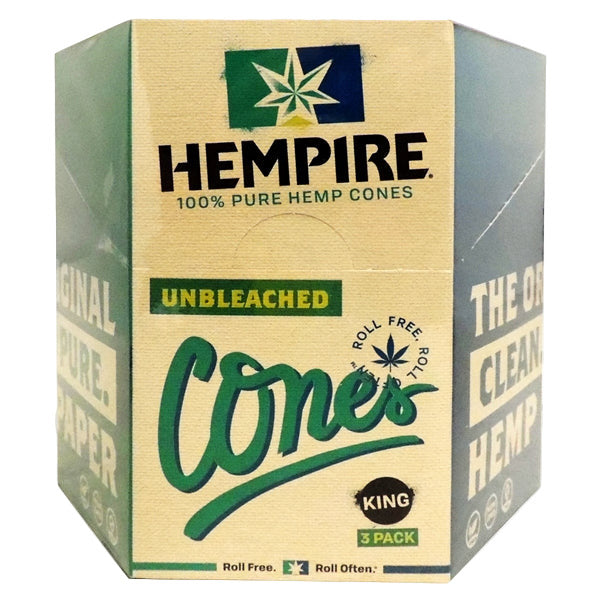 Hempire King Size | Unbleached Cones | 3 Packs - 24 Pack Display