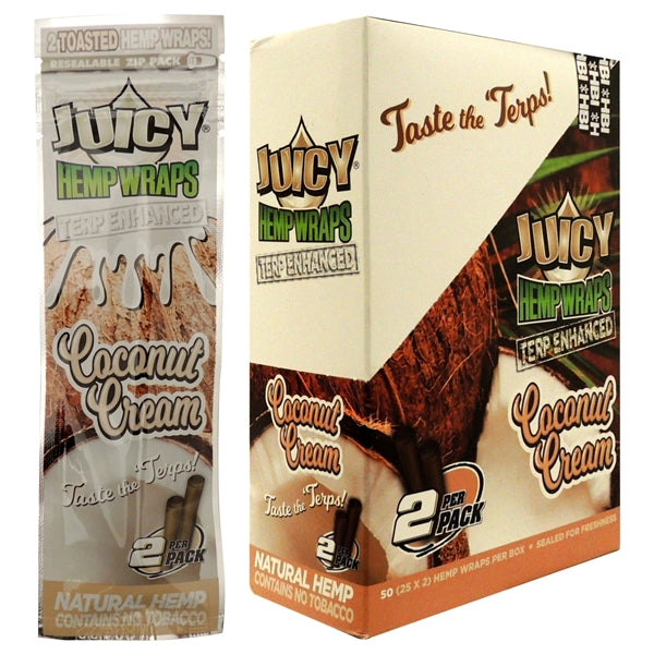 Juicy Hemp Wraps | Terp Enhanced | 25 Pouches | 2 Wraps