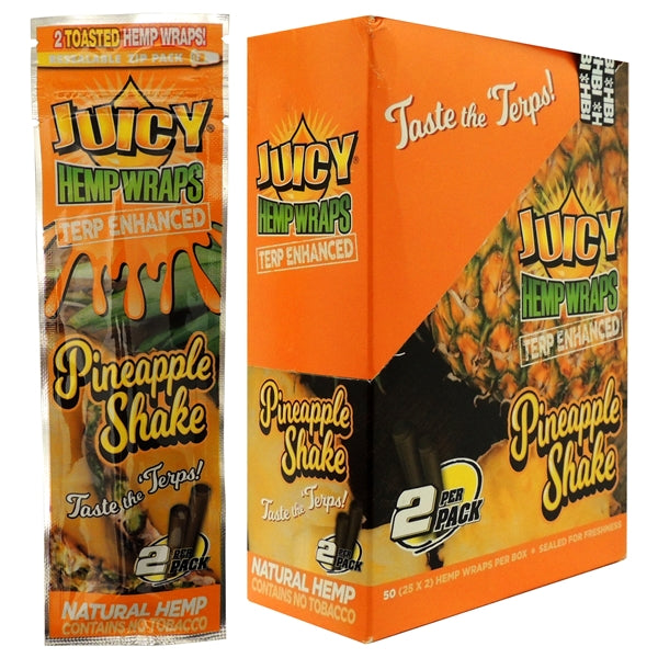 Juicy Hemp Wraps | Terp Enhanced | 25 Pouches | 2 Wraps