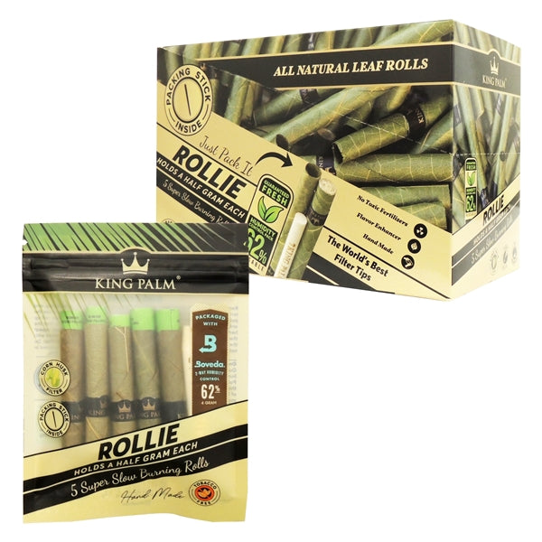 King Palms Rollie w/ Boveda | 5 Rolls Per Pack | 15 Pouches