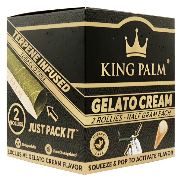 King Palms | Half Gram Each | 2 Rollies | 20 Pack | Gelato Cream