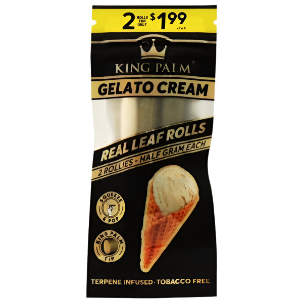 King Palms | Half Gram Each | 2 Rollies | 20 Pack | Gelato Cream