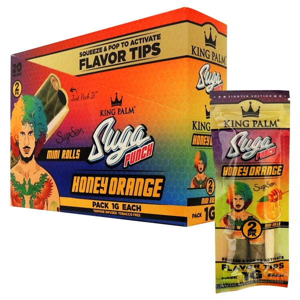 King Palm | 1G Each | 2 Mini Rolls | 20 Pack