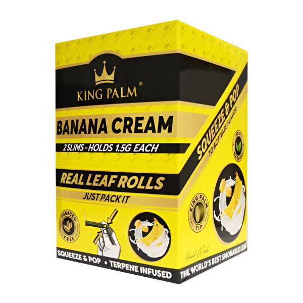 King Palm | 1.5G Each | 2 Slim Rolls | 20 Pack | Banana Cream