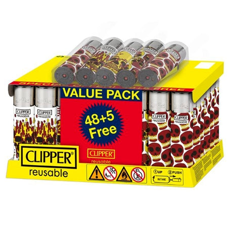 Clipper Lighters | Large | 48+5 Free | Psycho Animals