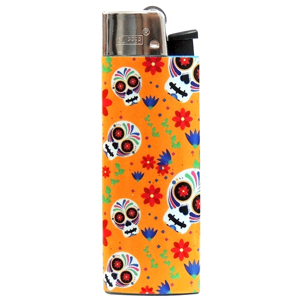 Clipper Lighters | The Super Lighter | 50 Count | Day of the Dead Print