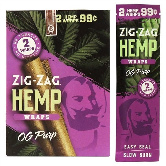 Zig-Zag Hemp Wraps | 25 Packs | 2 Wraps Each Pack | 50 Hemp Wraps | 4 Flavor Choices