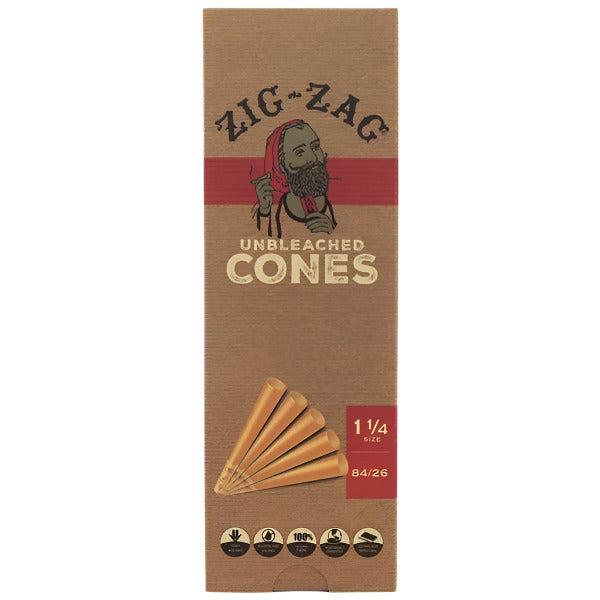 Zig-Zag King Unbleached Cones | 1 1/4 | 100 Cones