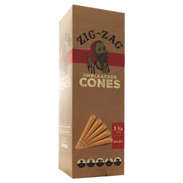 Zig-Zag King Unbleached Cones | 1 1/4 | 100 Cones