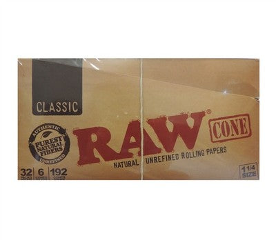 RawClassicCones_11/4Size_32PackPerPack_6ConesPerPack