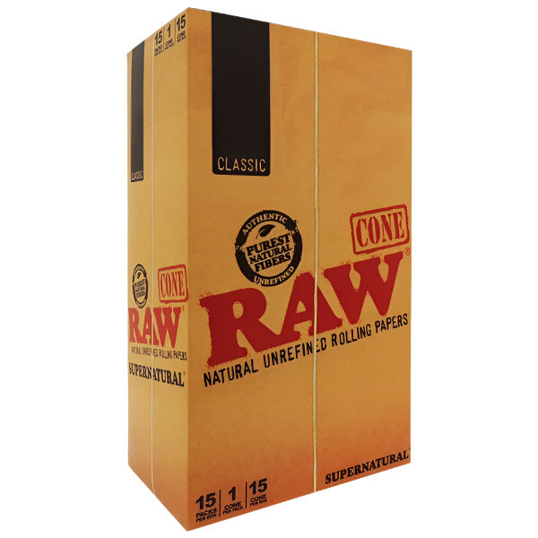 RawClassicCones_SuperNatural_15PacksPerBox_1ConePerPack