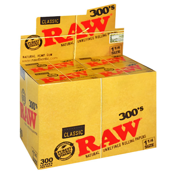 RawClassicRollingPaper_11/4Size_300LeavesPerPack