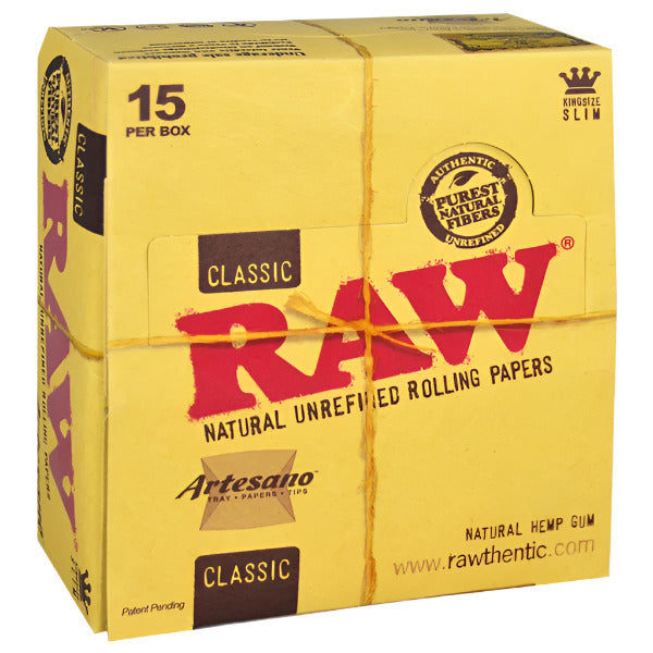 RawClassicRollingPaper_Artesano_KingSizeSlim_15PerBox