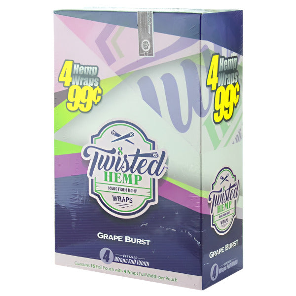 Twisted Flavored Wraps | 15 Pouches | 4 Wraps Each | Multiple Flavors Available.