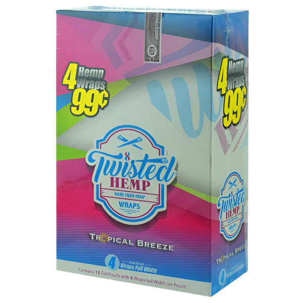 Twisted Flavored Wraps | 15 Pouches | 4 Wraps Each | Multiple Flavors Available.