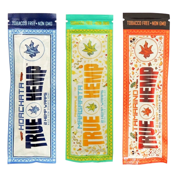 True Hemp Wraps | Organic Hemp | 25 Pouches 2 Hemp Wraps