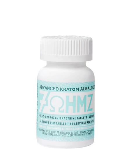 7OHMZ Advanced Kratom Alkaloid bottle on a white background