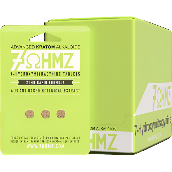 7OHMZ_7Hydroxymitragynine_21MG_CaseOf20_3Packs