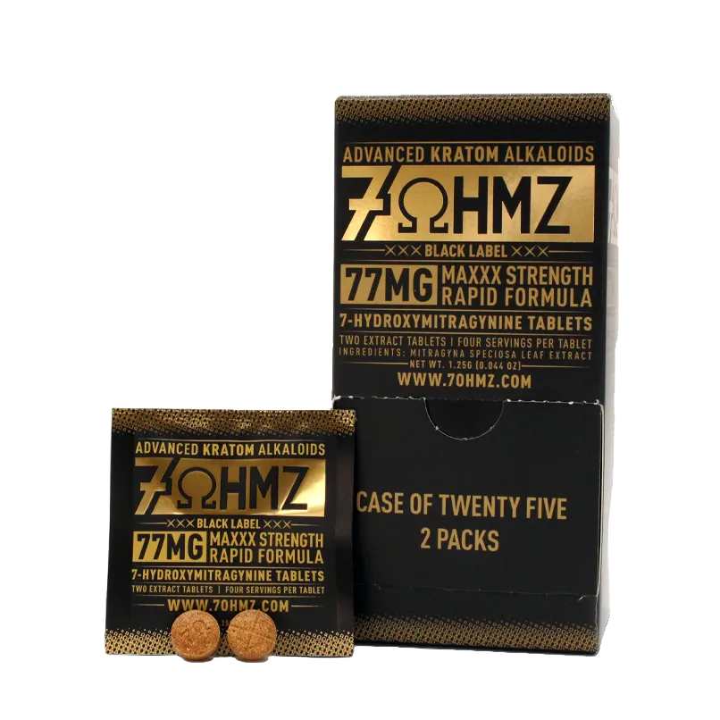 7Ohmz_BlackLabel_7-Hydroxymitragynine_25-2Pack_77MG