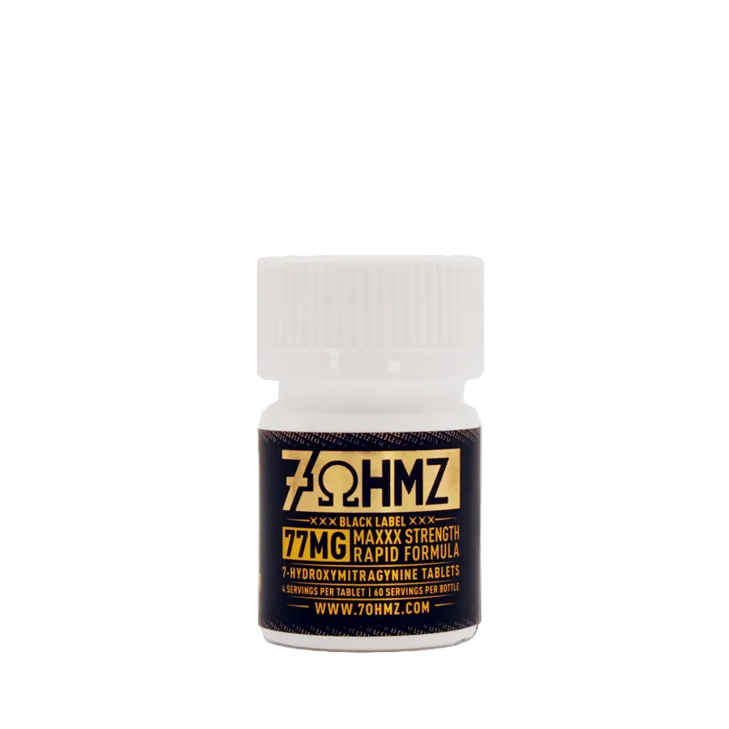 7Ohmz_BlackLabel_7-Hydroxymitragynine_15CtJar_77MG