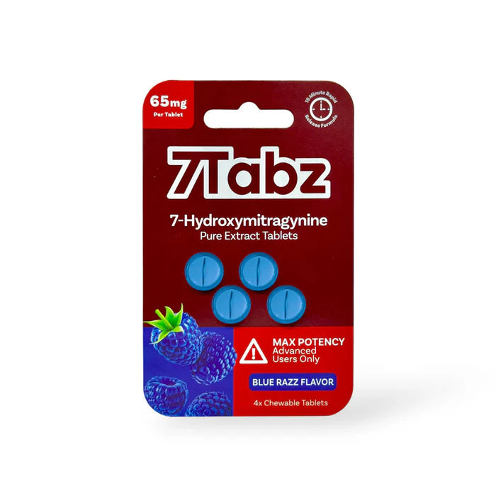 7Tabz_7-Hydroxymitragynine_4Tablets_65MG_BlueRazzFlavor