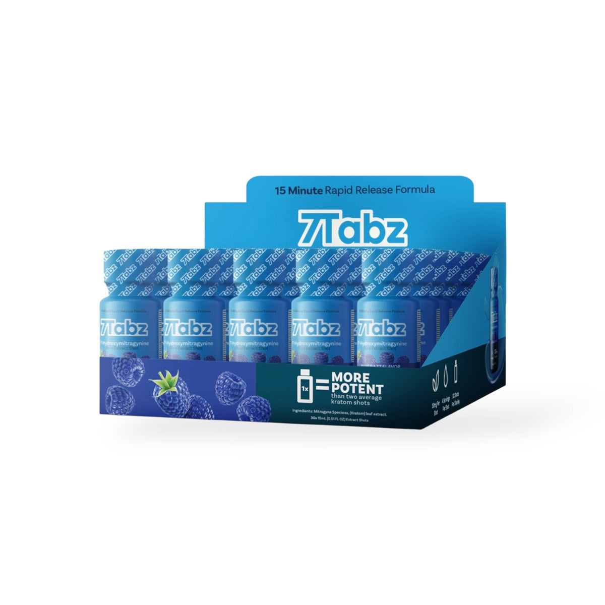 7Tabz_Shots_7Hydroxy_30MG_BlueRazz