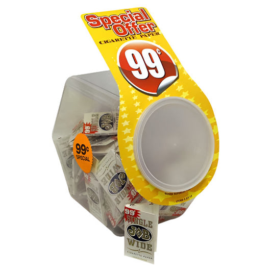 JOB Rolling Paper | Single Wide | Interleaved Gummed | $0.99c Jar | 100 Pcs | Made In France