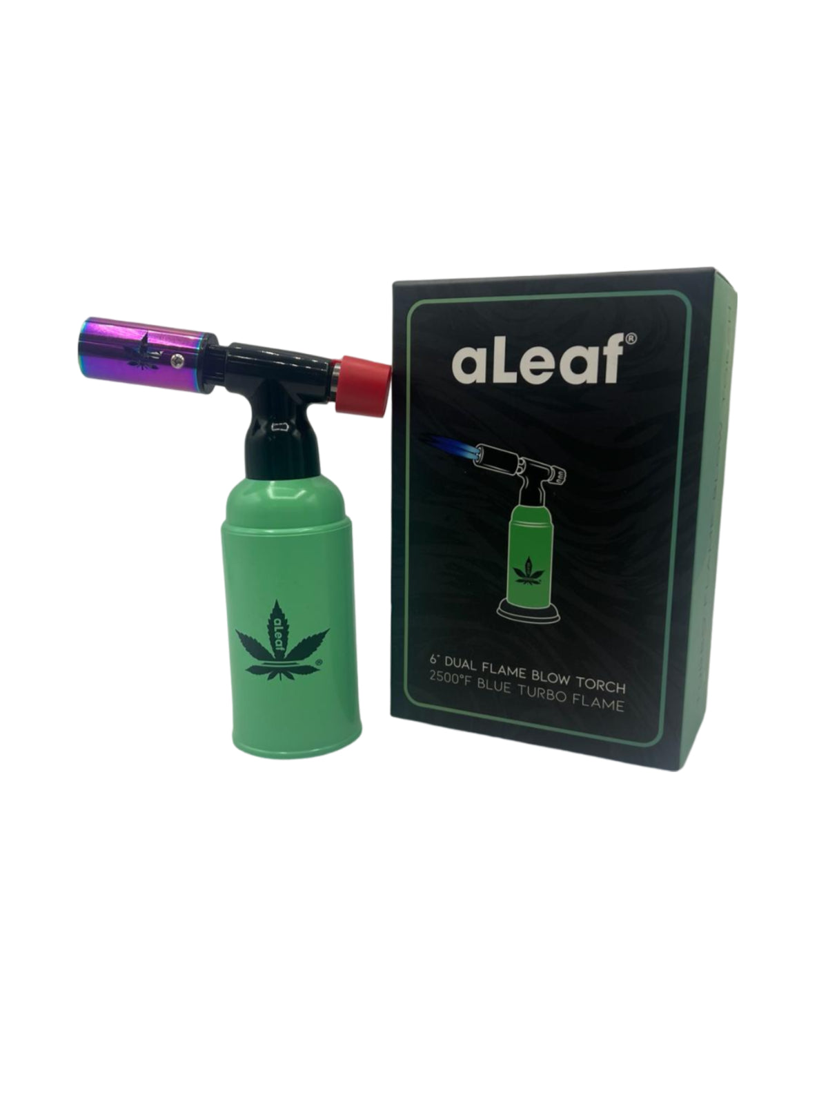 6" ALeaf Dual Flame Blow Torch 2500f blue turbo flame