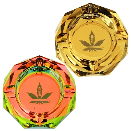 Aleaf Ashtray + Fancy Double Glass Diamond | Color Assorted