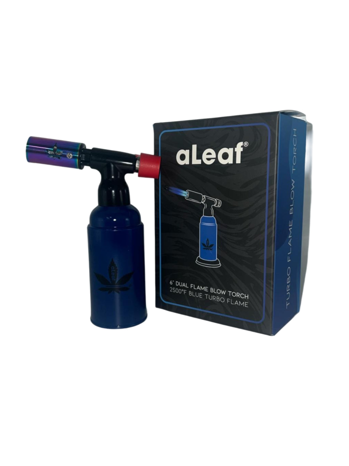 6" ALeaf Dual Flame Blow Torch 2500f blue turbo flame