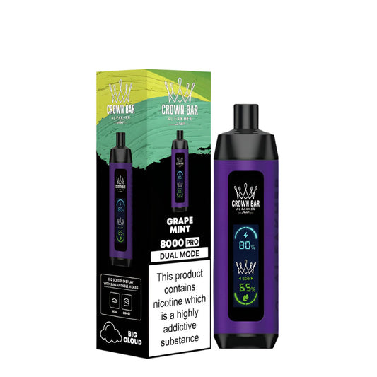 AlFakher_CrownBarPro_8000Puffs_MultipleFlavors