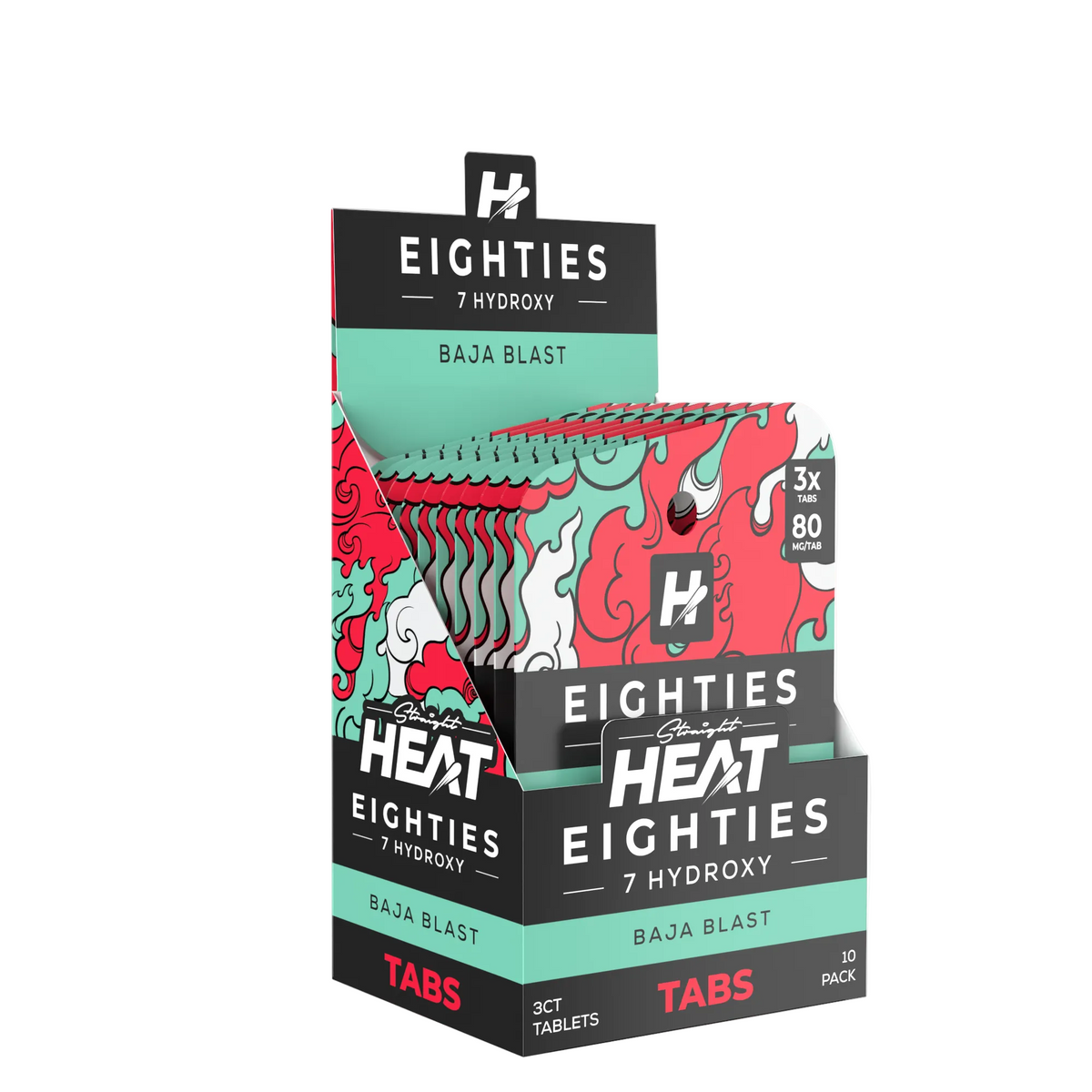 Straight Heat Eighties 7-Hydroxy | 3CT | 80MG | 10 Pack | Multiple